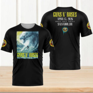 Guns N’ Roses Salvador Fonte Nova Arena 2026 World Tour Retro Men Women Fans T Shirt Guns N’ Roses Salvador Fonte Nova Arena 2026 World Tour Retro Men Women Fans T Shirt