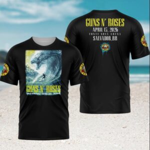 Guns N' Roses Salvador Fonte Nova Arena 2026 World Tour Retro Men Women Fans T Shirt