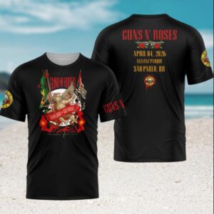 Guns N' Roses Sao Paulo 2026 Allianz Parque World Tour Retro Men Women Fans T Shirt