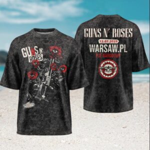 Guns N' Roses Warsaw PGE Narodowy 2025 Poland Concert Vintage Mineral Wash Fans T Shirt