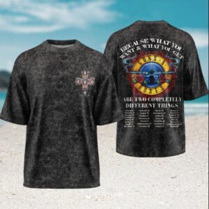 Guns N' Roses World Tour 2026 Acid Wash Retro Heavy Metal Fans Men Women T Shirt