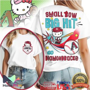 Hello Kitty Arizona Diamondbacks Baseball Small Bow Big Hit T Shirt