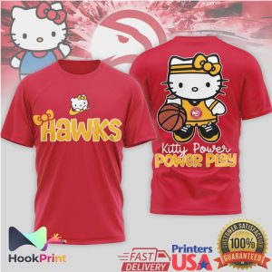 Hello Kitty Atlanta Hawks Kitty Power Power Play Basketball T Shirt Hello Kitty Atlanta Hawks Kitty Power Power Play Basketball T Shirt