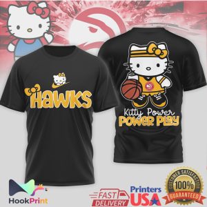 Hello Kitty Atlanta Hawks Kitty Power Power Play Basketball T Shirt