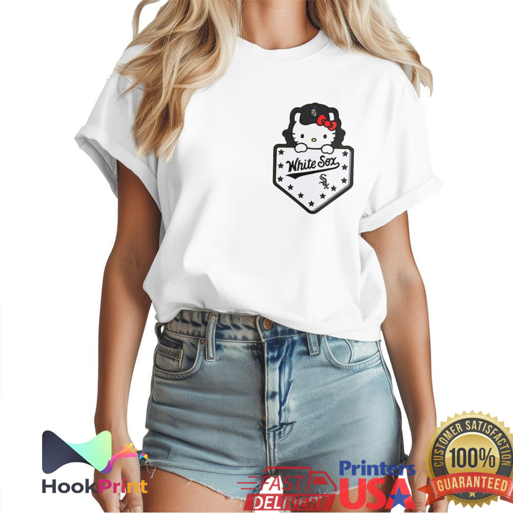 Hello Kitty Chicago White Sox Baseball Small Bow Big Hit T Shirt Hello Kitty Chicago White Sox Baseball Small Bow Big Hit T Shirt