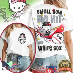Hello Kitty Chicago White Sox Baseball Small Bow Big Hit T Shirt