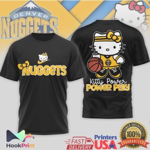 Hello Kitty Denver Nuggets Kitty Power Power Play Basketball T Shirt