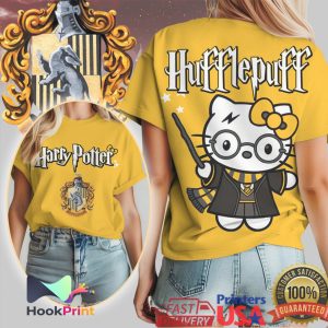 Hello Kitty Harry Potter Wizard Houses Hogwarts Mashup T Shirt