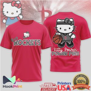 Hello Kitty Houston Rockets Basketball Kitty Power Play Graphic T Shirt Hello Kitty Houston Rockets Basketball Kitty Power Play Graphic T Shirt