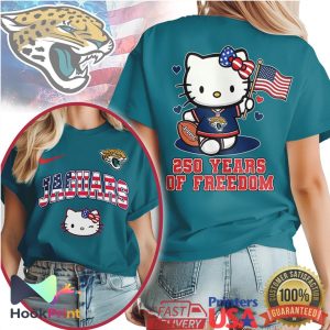 Hello Kitty Jacksonville Jaguars 250 Years Of Freedom USA Flag Football T Shirt Hello Kitty Jacksonville Jaguars 250 Years Of Freedom USA Flag Football T Shirt