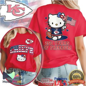 Hello Kitty Kansas City Chiefs 250 Years Of Freedom Patriotic NFL T Shirt Hello Kitty Kansas City Chiefs 250 Years Of Freedom Patriotic NFL T Shirt