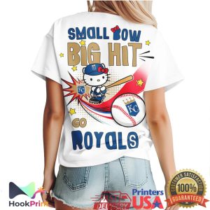 Hello Kitty Kansas City Royals Baseball Small Bow Big Hit T Shirt