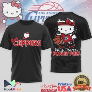 Hello Kitty LA Clippers Basketball Kitty Power Play Graphic T Shirt