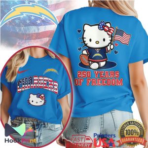Hello Kitty Los Angeles Chargers 250 Years Of Freedom Patriotic NFL T Shirt Hello Kitty Los Angeles Chargers 250 Years Of Freedom Patriotic NFL T Shirt