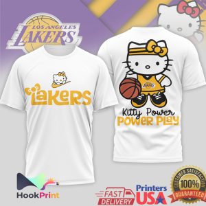 Hello Kitty Los Angeles Lakers Basketball Kitty Power Play Graphic T Shirt