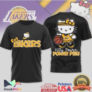 Hello Kitty Los Angeles Lakers Basketball Kitty Power Play Graphic T Shirt