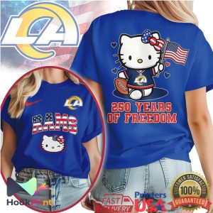 Hello Kitty Los Angeles Rams 250 Years Of Freedom Patriotic NFL T Shirt Hello Kitty Los Angeles Rams 250 Years Of Freedom Patriotic NFL T Shirt