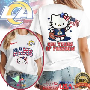 Hello Kitty Los Angeles Rams 250 Years Of Freedom Patriotic NFL T Shirt
