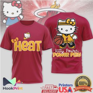 Hello Kitty Miami Heat Basketball Kitty Power Play Graphic T Shirt Hello Kitty Miami Heat Basketball Kitty Power Play Graphic T Shirt