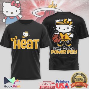 Hello Kitty Miami Heat Basketball Kitty Power Play Graphic T Shirt
