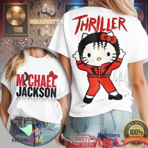 Hello Kitty Michael Jackson Thriller Red Jacket Parody T Shirt