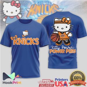 Hello Kitty New York Knicks Basketball Kitty Power Play Graphic T Shirt Hello Kitty New York Knicks Basketball Kitty Power Play Graphic T Shirt