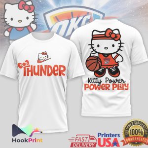 Hello Kitty OKC Thunder Basketball Kitty Power Play Graphic T Shirt
