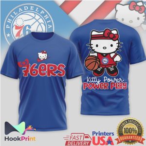 Hello Kitty Philadelphia 76ers Basketball Kitty Power Play Graphic T Shirt Hello Kitty Philadelphia 76ers Basketball Kitty Power Play Graphic T Shirt