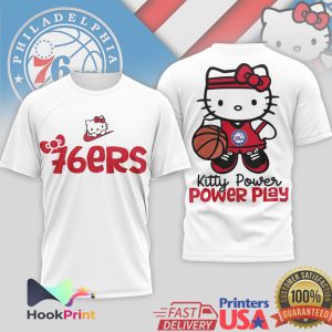 Hello Kitty Philadelphia 76ers Basketball Kitty Power Play Graphic T Shirt