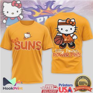 Hello Kitty Phoenix Suns Basketball Kitty Power Play Graphic T Shirt Hello Kitty Phoenix Suns Basketball Kitty Power Play Graphic T Shirt
