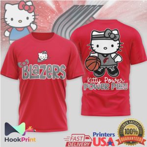 Hello Kitty Portland Trail Blazers Kitty Power Power Play Basketball T Shirt Hello Kitty Portland Trail Blazers Kitty Power Power Play Basketball T Shirt
