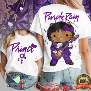 Hello Kitty Prince Purple Rain Artist Tribute Graphic T Shirt