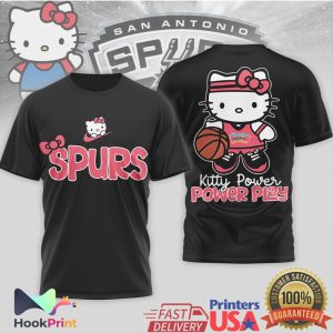Hello Kitty San Antonio Spurs Basketball Kitty Power Play Graphic T Shirt