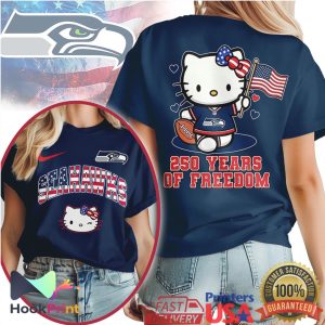 Hello Kitty Seattle Seahawks 250 Years Of Freedom Patriotic NFL T Shirt Hello Kitty Seattle Seahawks 250 Years Of Freedom Patriotic NFL T Shirt