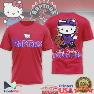 Hello Kitty Toronto Raptors Kitty Power Power Play Basketball T Shirt