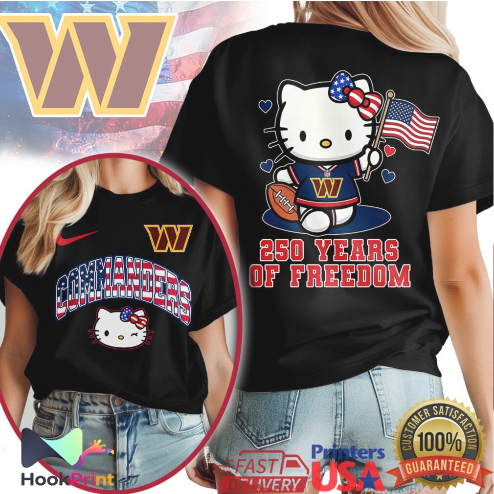 Hello Kitty Washington Commanders 250 Years Of Freedom Patriotic NFL T Shirt Hello Kitty Washington Commanders 250 Years Of Freedom Patriotic NFL T Shirt