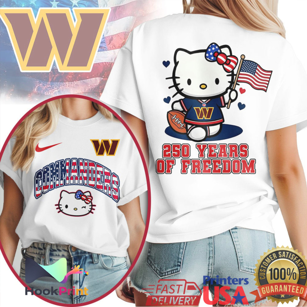 Hello Kitty Washington Commanders 250 Years Of Freedom Patriotic NFL T Shirt Hello Kitty Washington Commanders 250 Years Of Freedom Patriotic NFL T Shirt