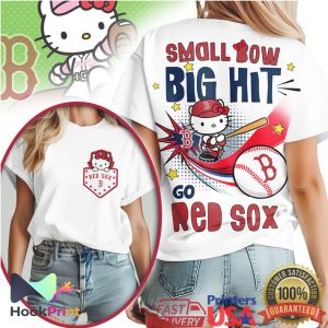 Hello Kitty x Boston Red Sox Small Bow Big Hit MLB Baseball T Shirt