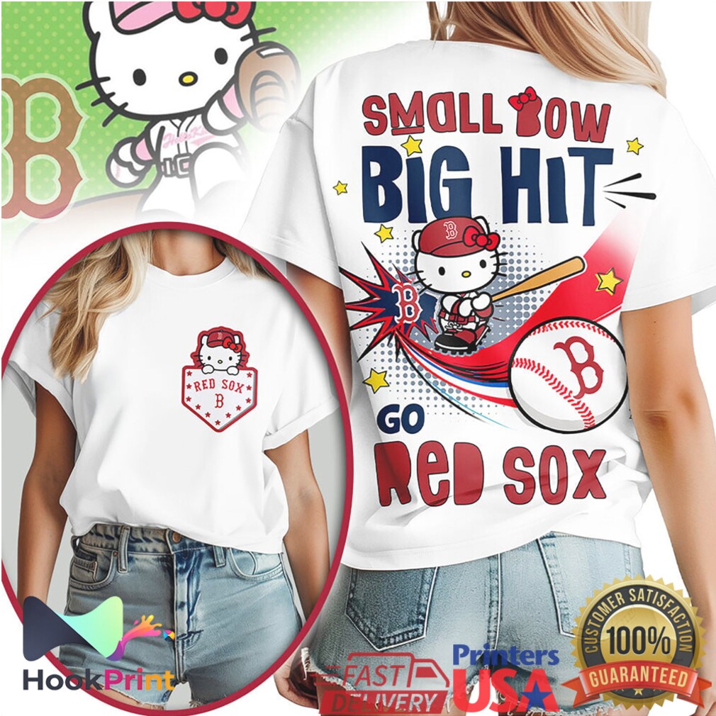 Hello Kitty x Boston Red Sox Small Bow Big Hit MLB Baseball T Shirt Hello Kitty x Boston Red Sox Small Bow Big Hit MLB Baseball T Shirt