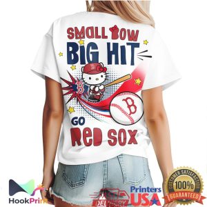 Hello Kitty x Boston Red Sox Small Bow Big Hit MLB Baseball T Shirt