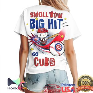 Hello Kitty x Chicago Cubs Small Bow Big Hit MLB Baseball T Shirt Hello Kitty x Chicago Cubs Small Bow Big Hit MLB Baseball T Shirt