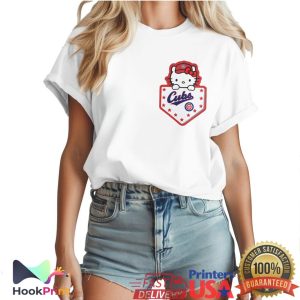 Hello Kitty x Chicago Cubs Small Bow Big Hit MLB Baseball T Shirt