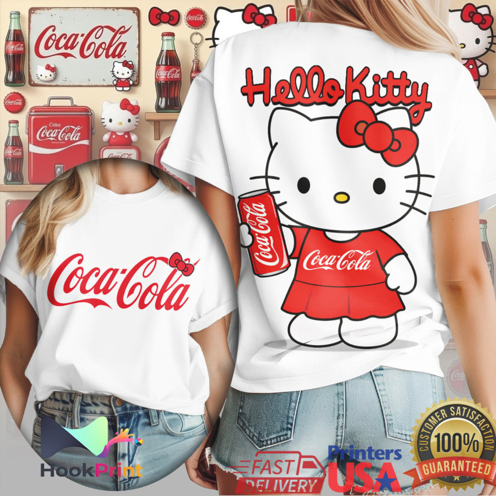 Hello Kitty x Coca Cola Classic Red Dress Mascot Graphic T Shirt Hello Kitty x Coca Cola Classic Red Dress Mascot Graphic T Shirt