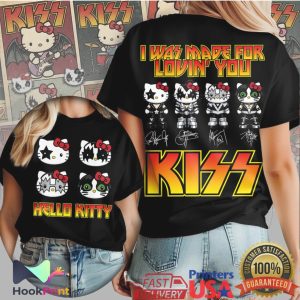 Hello Kitty x KISS Band I Was Made For Lovin’ You Full Band T Shirt Hello Kitty x KISS Band I Was Made For Lovin’ You Full Band T Shirt