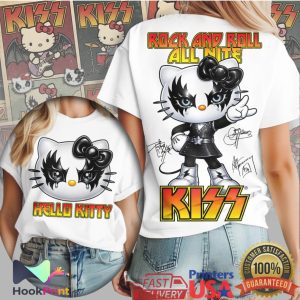 Hello Kitty x KISS Rock Band Rock and Roll All Nite Graphic Shirt Hello Kitty x KISS Rock Band Rock and Roll All Nite Graphic Shirt
