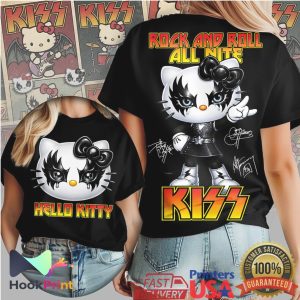 Hello Kitty x KISS Rock Band Rock and Roll All Nite Graphic Shirt