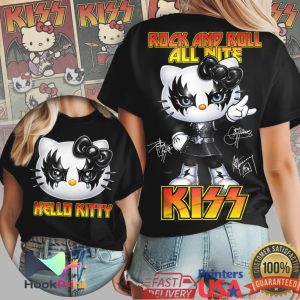 Hello Kitty x KISS Rock Band Rock and Roll All Nite Graphic Shirt