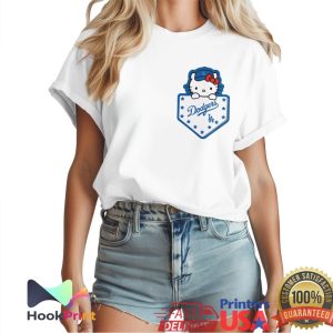 Hello Kitty x LA Dodgers Small Bow Big Hit MLB Baseball T Shirt Hello Kitty x LA Dodgers Small Bow Big Hit MLB Baseball T Shirt