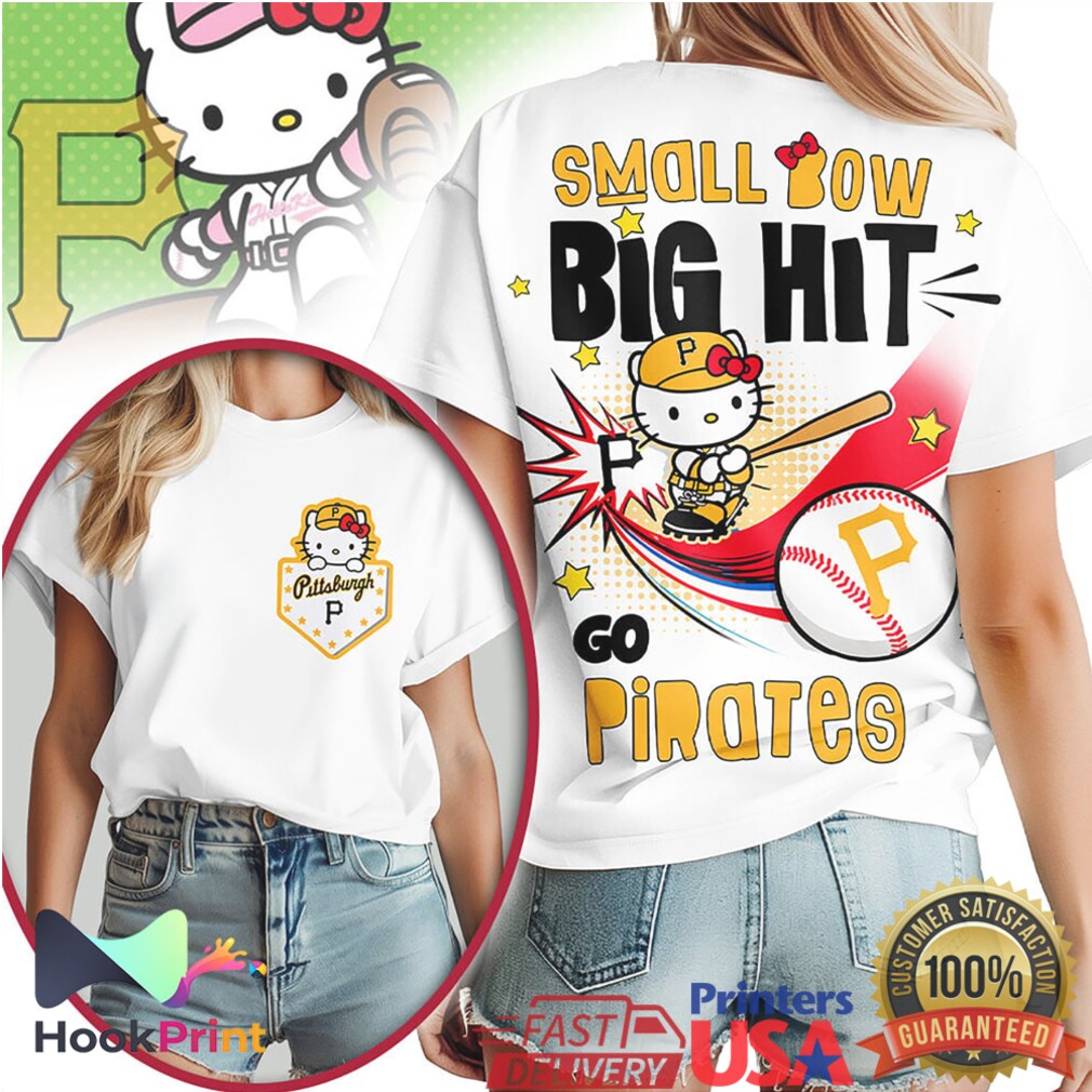 Hello Kitty x Pittsburgh Pirates Small Bow Big Hit MLB Baseball T Shirt Hello Kitty x Pittsburgh Pirates Small Bow Big Hit MLB Baseball T Shirt