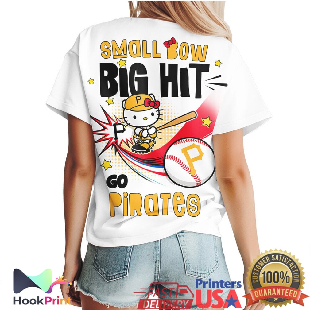 Hello Kitty x Pittsburgh Pirates Small Bow Big Hit MLB Baseball T Shirt Hello Kitty x Pittsburgh Pirates Small Bow Big Hit MLB Baseball T Shirt